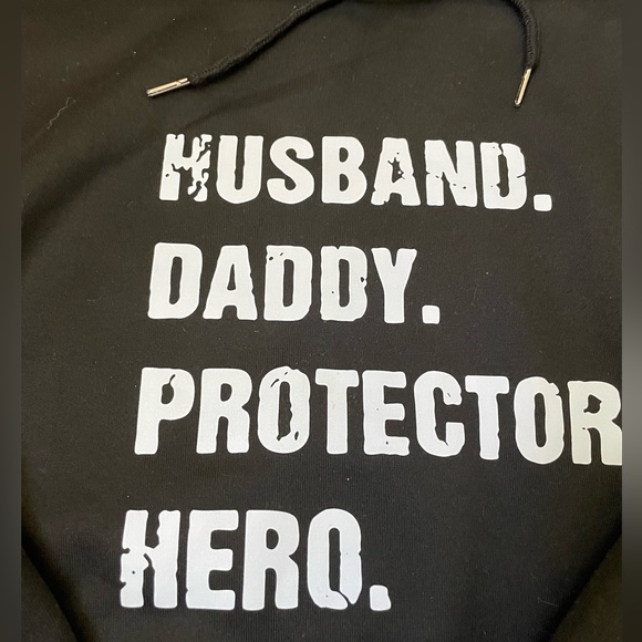 New Husband Daddy Protector Hero Hoodie Sweatshirt, XL - Picture 2 of 3